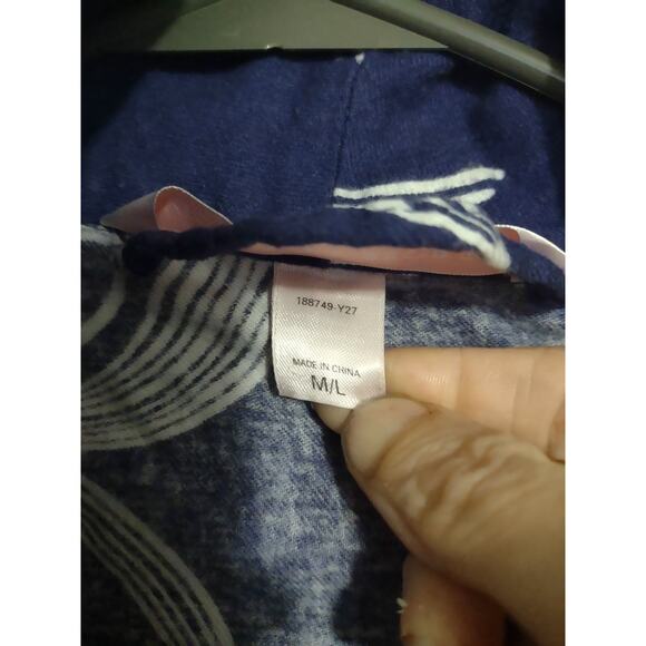 Victoria's Secret Ribbon Print Robe Size M/L Cozy - Picture 3 of 6